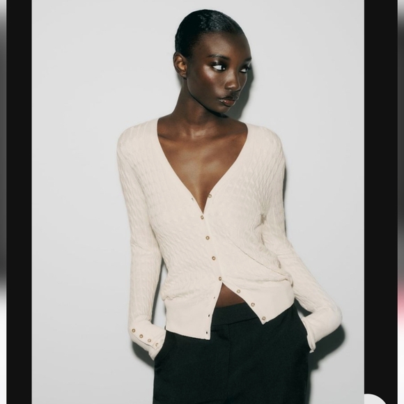 Zara Sweaters - BNWT! Zara cable knit cardigan